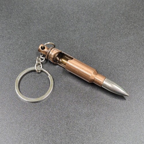 Bullet shaped metal keychain - shaped,